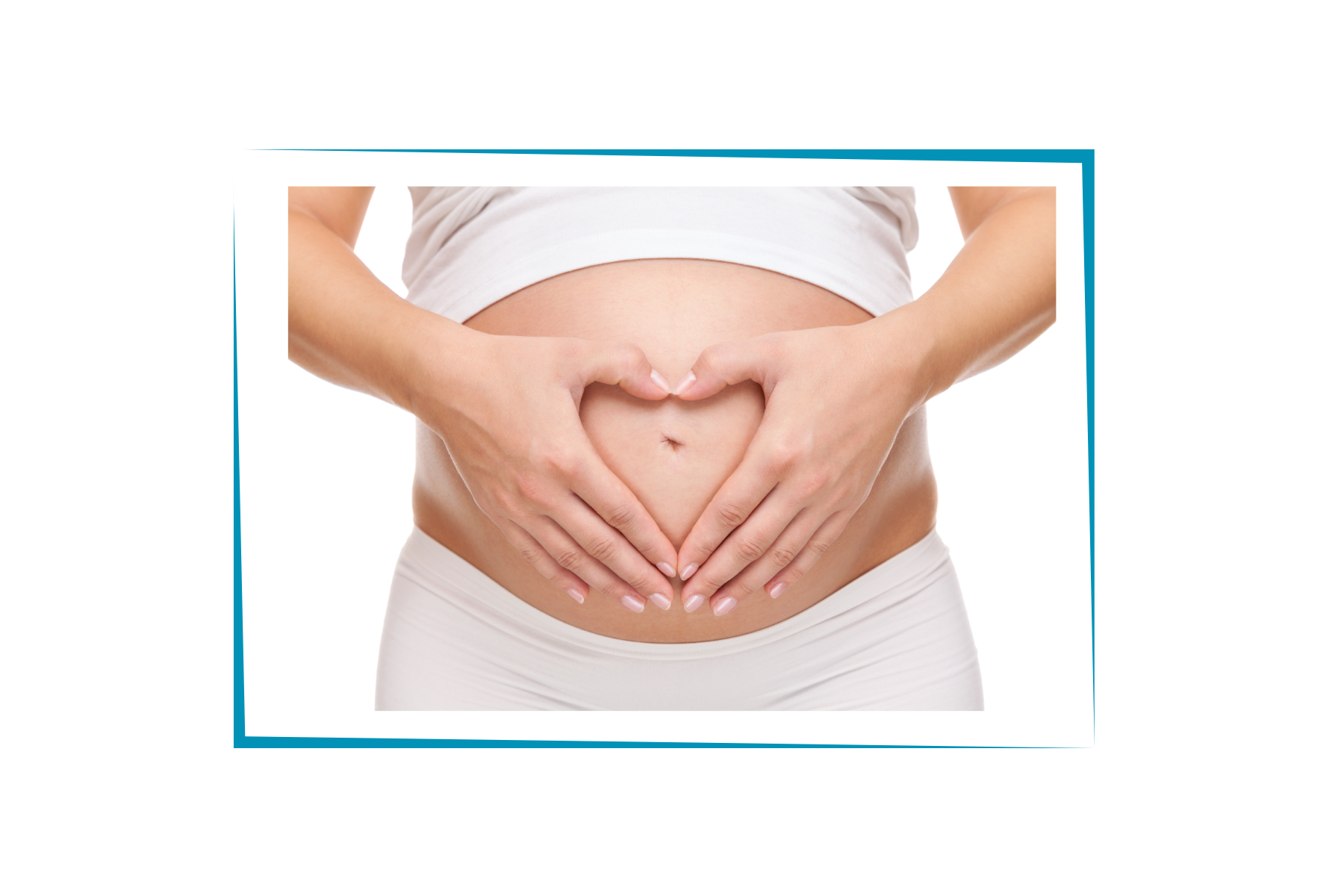 Embarazada acariciando su vientre