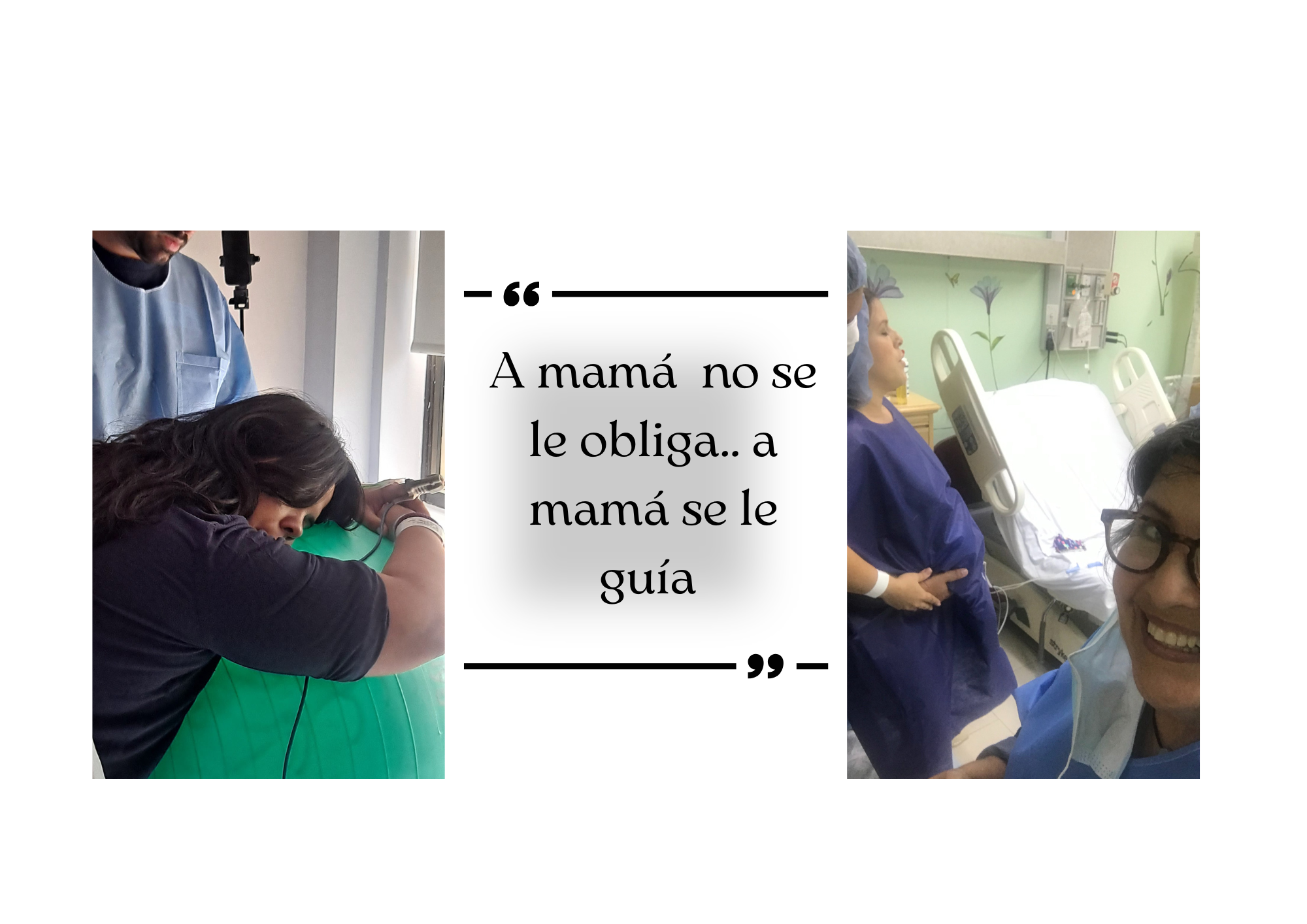 Doula acompañando un parto respetado